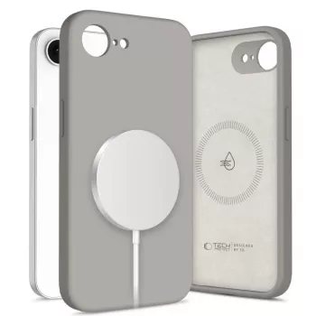 Tech-Protect Silikona MagSafe Maciņš Apple iPhone 16E / 17E, Akmens Pelēks