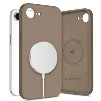 Tech-Protect Silicone MagSafe Case for Apple iPhone 16E / 17E - Chocolate Brown