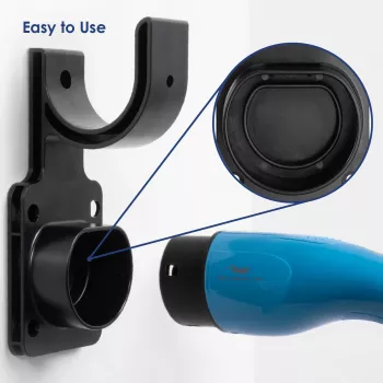 Akyga AK-SC-E15 Type 2 EV uzlādes kabeļa sienas turētājs - melns