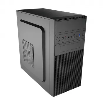 AKYGA AK19BK Micro ATX korpuss USB-C + USB 3.0 + 2x USB 2.0 Melns bez barošanas bloka