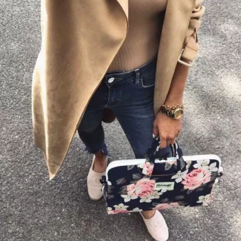 Canvaslife 15-16 White Rose Laptop Sleeve