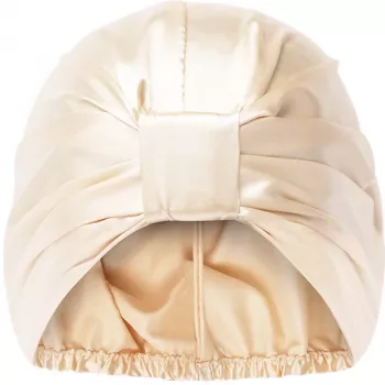 GLOV Satin Hair Bonnet for Curly and Styled Hair - Anti-Frizz, Champagne