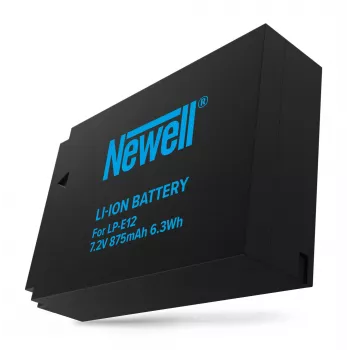 Newell Replacement Battery for Canon LP-E12, 875mAh, 7.2V Li-ion