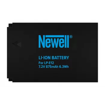 Newell Replacement Battery for Canon LP-E12, 875mAh, 7.2V Li-ion