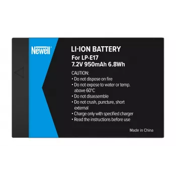 Newell Replacement Battery for Canon LP-E17, 1040mAh, 7.2V Li-ion