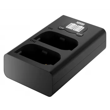 Newell Dual-Channel USB-C Lādētājs DL-USB-C Panasonic DMW-BLK22 Akumulatoram Melns