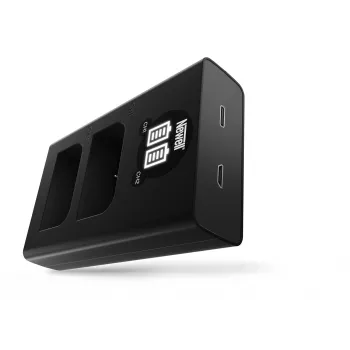 Newell DL-USB-C Divkanālu lādētājs Olympus BLX-1 akumulatoriem