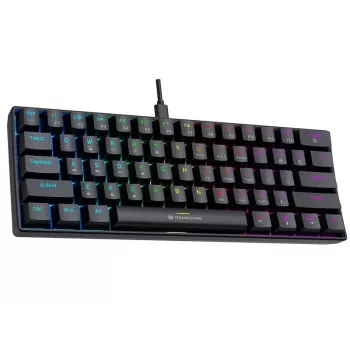 Tracer GameZone Claws 61 vadu mehāniskā spēļu tastatūra, 60% izkārtojums, Outemu Blue slēdži, RGB fona apgaismojums, melna