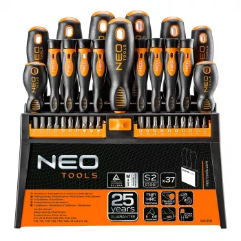 Skrūvgriežu un skrūvgriežu uzgaļu komplekts Neo Tools 37 priekšmeti