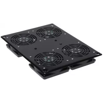 DELTA OPTICAL A19-4W 19 inch 1U Fan Panel for Rack Cabinet, 4x120mm, 230V AC, Black