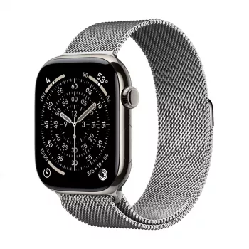 Crong Milano Steel nerūsējošā tērauda siksniņa Apple Watch 44/45/46/49 mm sudraba krāsā