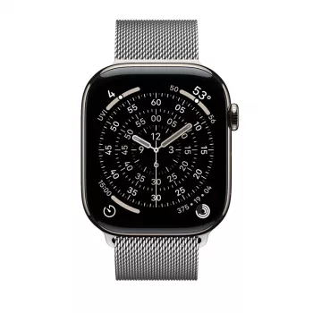 Crong Milano Steel nerūsējošā tērauda siksniņa Apple Watch 44/45/46/49 mm sudraba krāsā