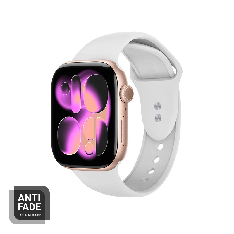 Crong šķidrā silikona siksniņa Apple Watch 38/40/41/42 mm (Balta)
