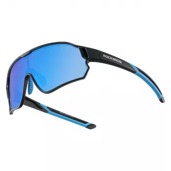 ROCKBROS Polarizētas velosipēdu brilles bērniem 8-14 gadiem - Melna-Zila