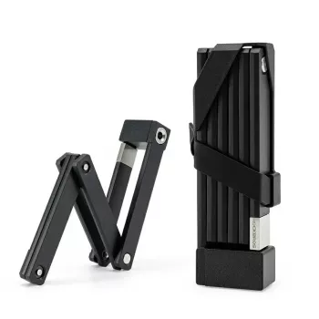 ROCKBROS Saliekamais Velosipēda Slēdzene 32140003001 Atslēgas Slēdzene ar Turētāju Saliekama 88cm Melna