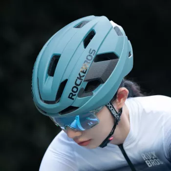 ROCKBROS LK-15 Carbon Fiber Bicycle Helmet 58-62 cm Light Blue
