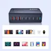 Wozinsky 240W GaN QC3 uzlādes stacija - Melna