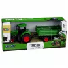 LEAN TOYS Lauksaimniecības traktors ar pašizgāzēju piekabi, gumijas riteņi, zaļš, 1:24
