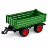 LEAN TOYS Lauksaimniecības traktors ar pašizgāzēju piekabi, gumijas riteņi, zaļš, 1:24