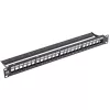 NETRACK 104-20 24-Port Keystone Patch Panel 1U 19-inch Black