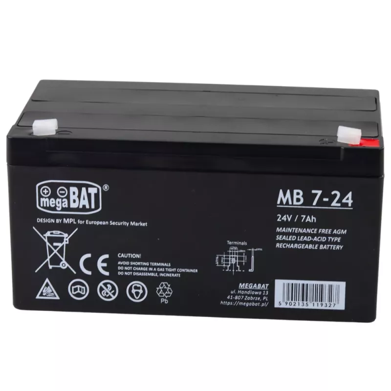 LEAN CARS Vehicle Gel Battery For 24V7AH Battery