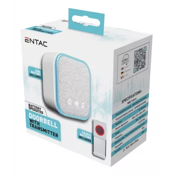 ENTAC IP44 bezvadu durvju zvana raidītājs ar CR2032 bateriju