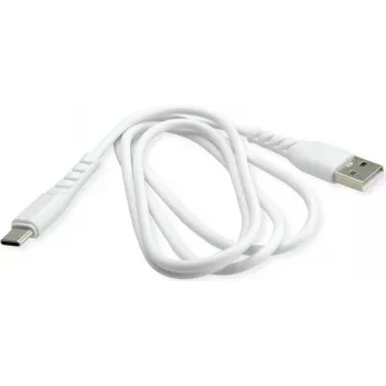 BIOND USB-A uz USB-C 1m Balts Pārstrādātas Plastmasas Kabelis - Uzlāde un Dati