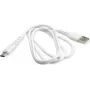 BIOND USB-A uz USB-C 1m Balts Pārstrādātas Plastmasas Kabelis - Uzlāde un Dati