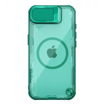 Nillkin Iceblade Prop Magnetic Case ar kameras vāciņu un statīvu iPhone 16e / 17e - Zaļš