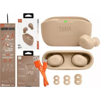JBL Wave Buds True Wireless In-Ear Headphones Beige