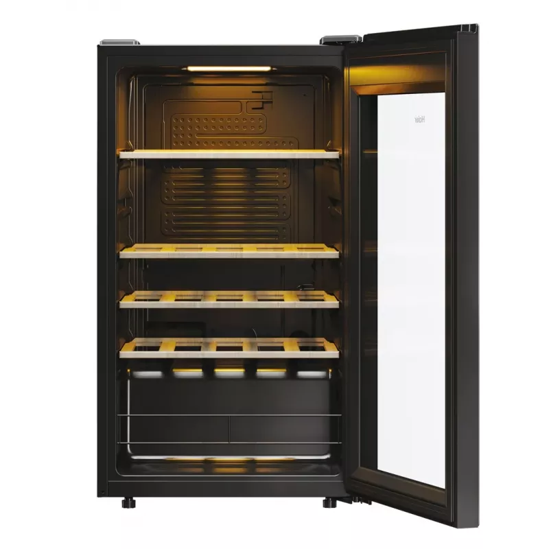 Haier HWS34GGH1 Wine Bank 50 Serie 3 Kompresora vīna dzesētājs, brīvi stāvošs, melns, 34 pudeles