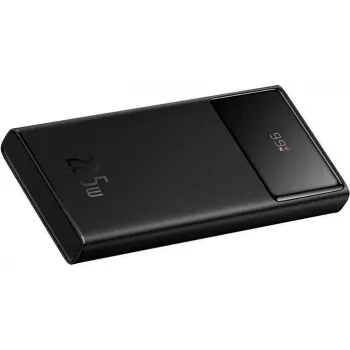Baseus Star-Lord Power Bank 10000mAh 22.5W ar digitālo displeju un USB-C kabeli 30cm - Melns