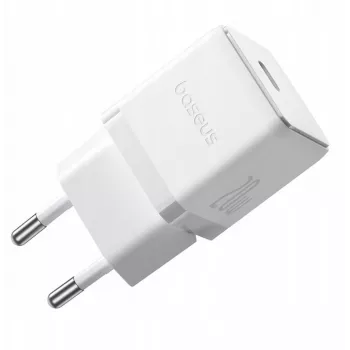 Baseus Palm 1C 20W USB-C lādētājs ar Baseus Mini White USB-C 60W kabeli 1m - Balts