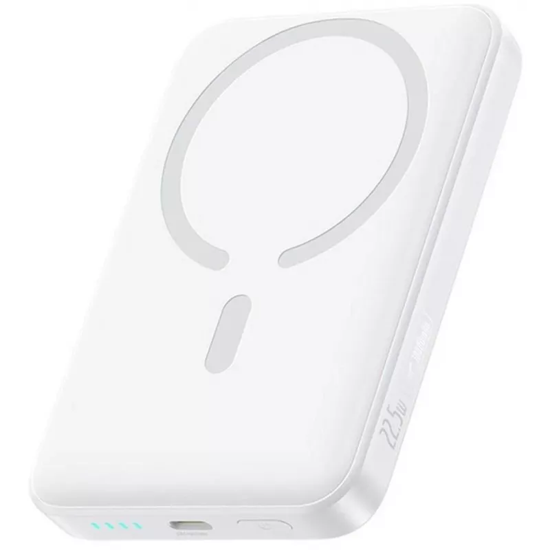 Baseus EnerFill FM11 Ultra-Mini 10000 mAh 22.5W MagSafe saderīgs ārējais akumulators balts