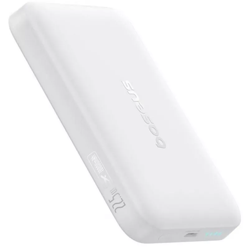 Baseus EnerFill FM11 Ultra-Mini 10000 mAh 22.5W MagSafe saderīgs ārējais akumulators balts