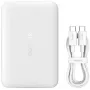 Baseus EnerFill FM11 Ultra-Mini 10000 mAh 22.5W MagSafe saderīgs ārējais akumulators balts