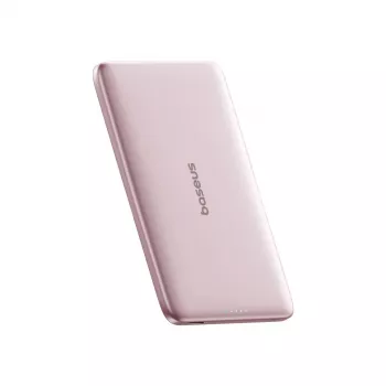 Baseus PicoGo AM41 Power Bank 5000mAh 20W Ultra-Slim MagSafe Compatible ar Baseus Simple USB-C kabeli 60W 30cm - Rozā