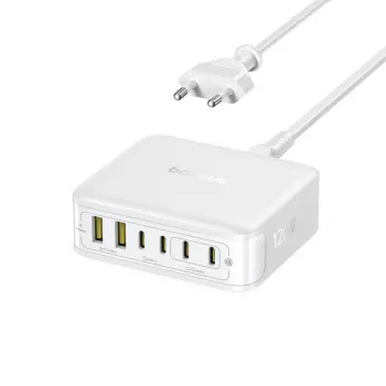 Baseus EnerFill FH21 120W 4xUSB-C + 2xUSB-A GaN uzlādes stacija - balta