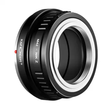 K&F Concept M42 uz Nikon Z stiprinājuma objektīva adapteris Nikon Z5 Z6 Z7 Z50 Zfc Z9 Z8 Z30, melns