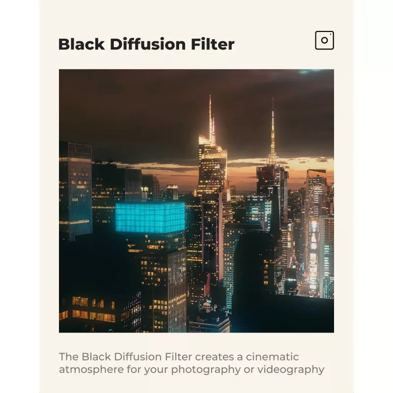 K&F Concept Black Diffusion 1/4 Filter 52mm