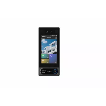 DAHUA VTO6631QB-WP Video durvju telefons ar 2MP kameru, 4.3 collu skārienekrānu, sejas/pirkstu nospiedumu/kartes/paroles/attālinātu atslēgšanu, IP65, IK08, iegremdētu montāžu, melns