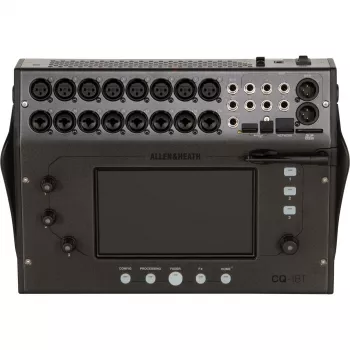 Allen & Heath CQ18T digitālais mikseris ar 16 mikrofona priekšpastiprinātājiem, 96kHz, 7 collu skārienekrānu, Wi-Fi un Bluetooth