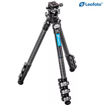 Leofoto LSR-284C+LH-30 CNC Statīvs ar Izlīdzināšanas Pamatni un Panoramēšanas Skavu, 4 Sekcijas 28/25/22/19mm