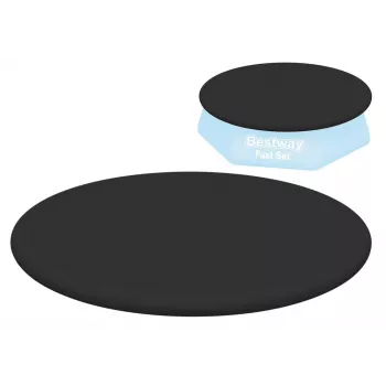 Bestway 58032 244 cm Baseina pārsegs - Flowclear Apaļš Zils Polietilēna Pārsegs Fast Set Baseiniem
