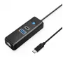 ORICO PW3UR25-C3 USB-C Hub 3-Port USB-A 3.0 USB-C 3.0 2.5G Ethernet 0.15m Black