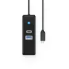 ORICO PW3UR25-C3 USB-C Hub 3 porti ar 2.5G Ethernet, 1x USB-A 3.0, 1x USB-C 3.0, 1,8m kabelis, melns