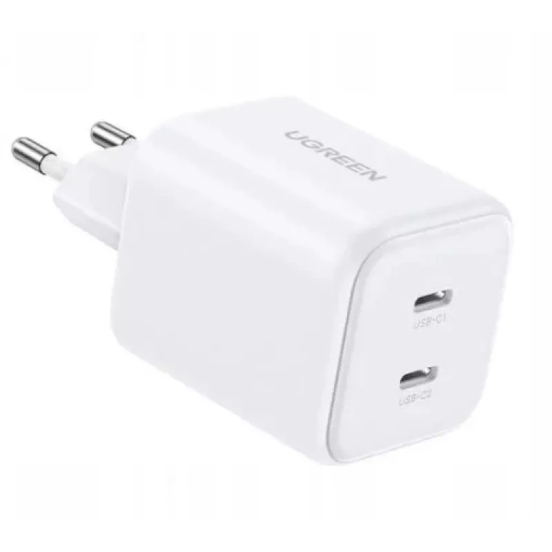 Ugreen GaN 45W 2xUSB-C Wall Charger - White