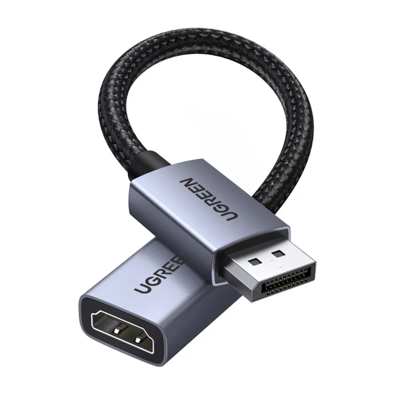 Ugreen DisplayPort uz HDMI adaptera kabelis 4K 30Hz vienvirziena melns 1,5m