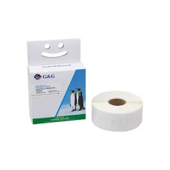 G&G saderīgs etiķešu rullis 19mm x 51mm balts tiešās termiskās drukas papīrs ar pastāvīgu līmi, adrešu etiķetes, 500 etiķetes rullī, aizstāj DYMO 11355 S0722550 BM-D-G-11355