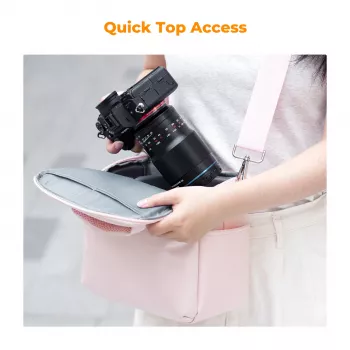 K&F Concept KF13.179V3 Sling Bag DSLR, bezspoguļa, drona, gimbal pārnēsāšanai - Bēšs